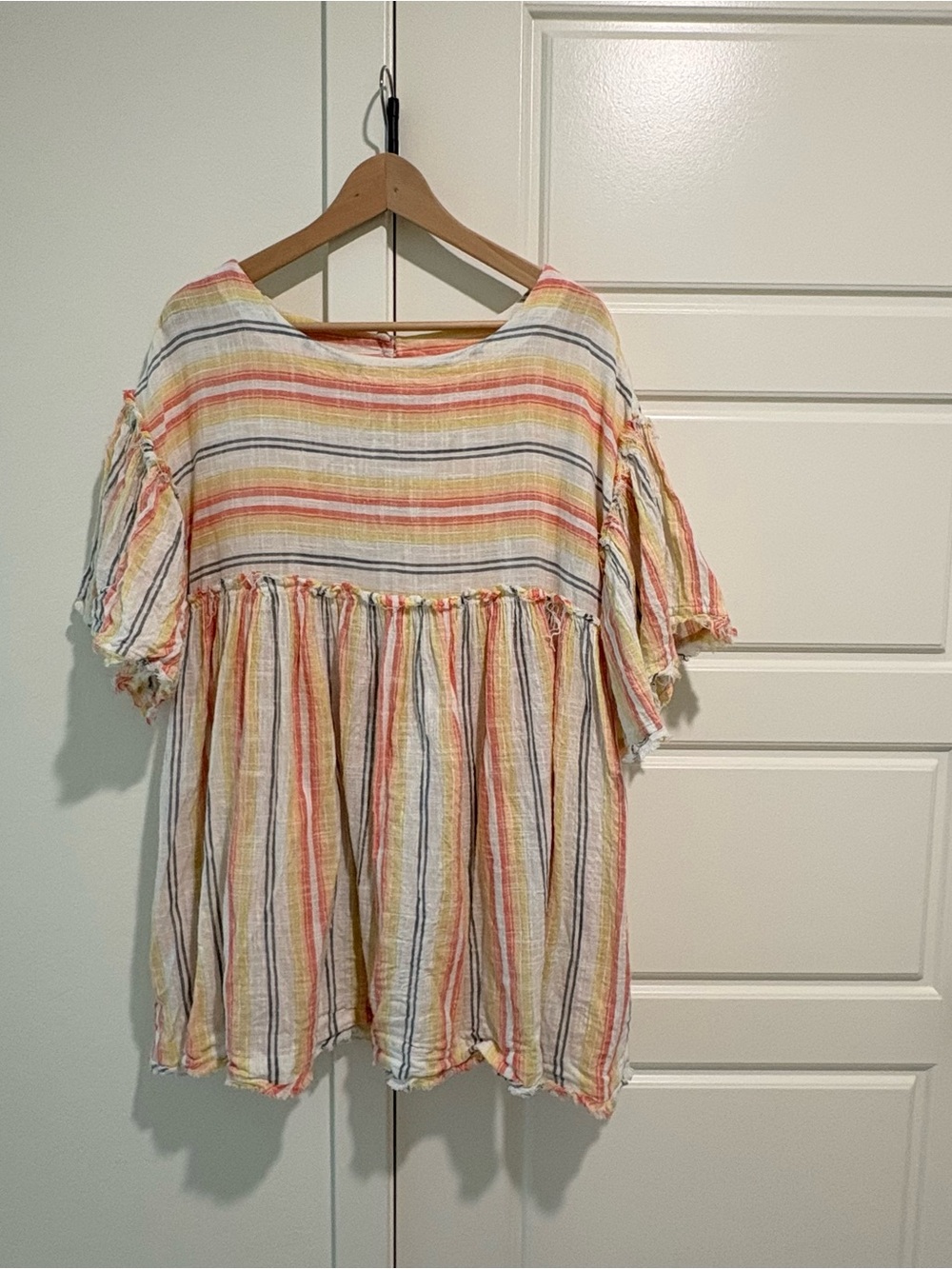 Free People Summer Nights Multicolor Striped Mini Dress